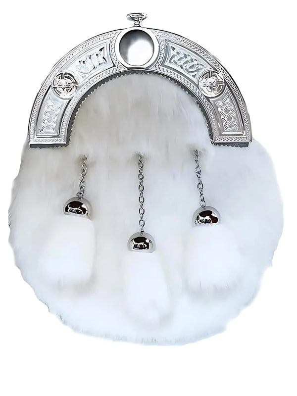 White Fox Fur Dress Sporran